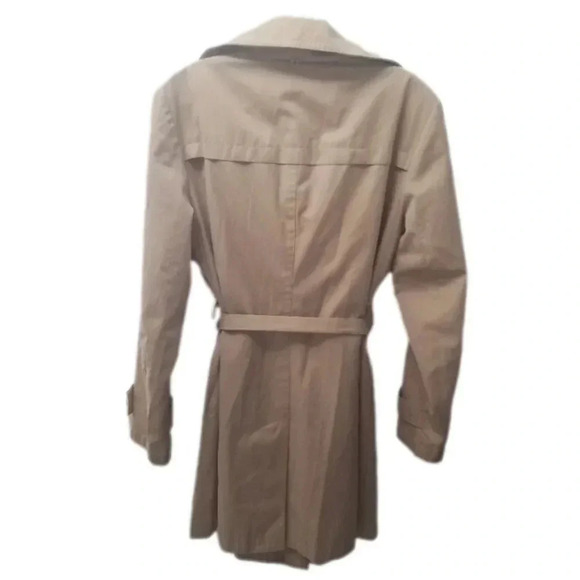 Micheal Kors  Tan Double Breasted Belted Trench Coat L - Picture 2 of 12